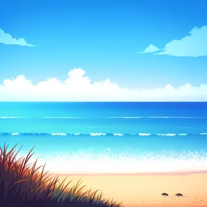 Serenity at Sunset: Tranquil Tropical Seascape