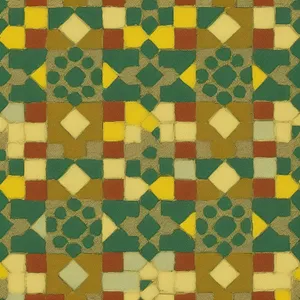 Colorful Retro Geometric Tile Pattern Wallpaper