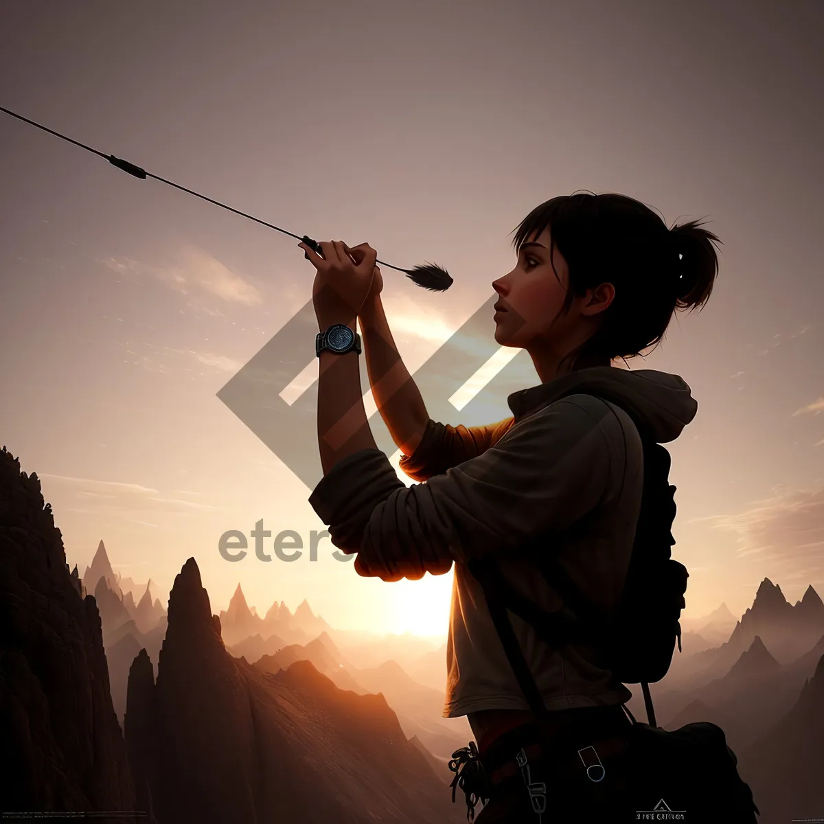 Picture of Male Golfer Swinging a Club