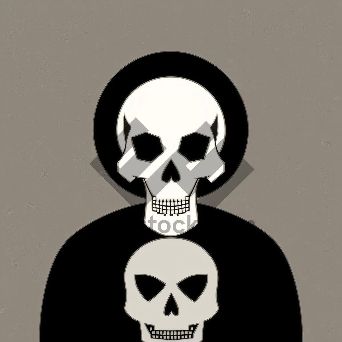Picture of Dark Pirate Skull Poison CartooN Art