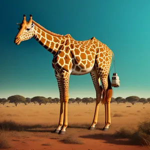 Graceful Giraffe Stands Tall in the Wilderness