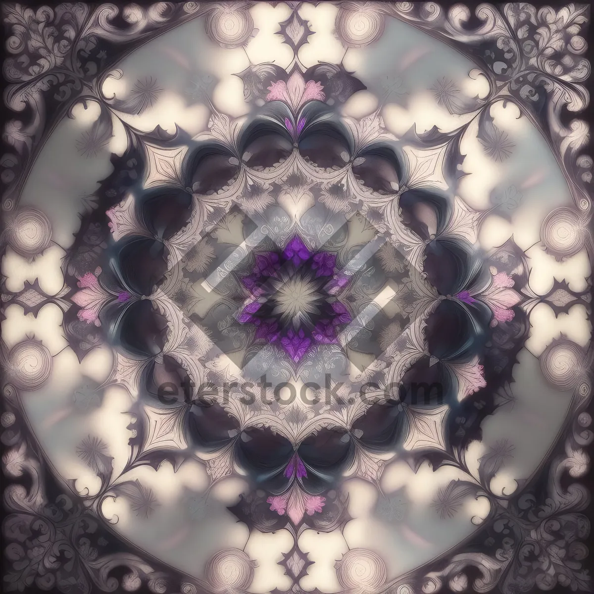 Picture of Colorful Floral Arabesque Mosaic Design