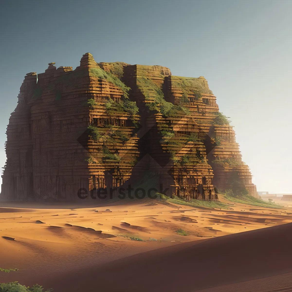 Picture of Ancient Castle Fortress: A Historic Landmark Standing Tall in the Desert.