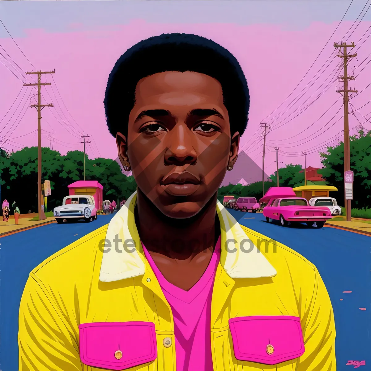 Picture of Successful professional golfer with a beaming smile