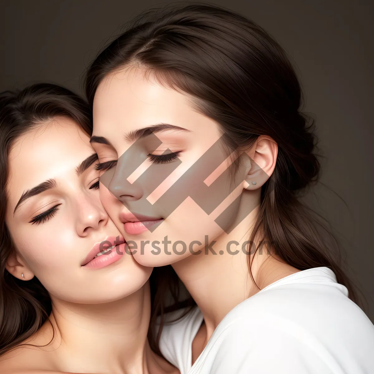 Picture of Smiling Couple Embracing, Radiating Happiness and Love