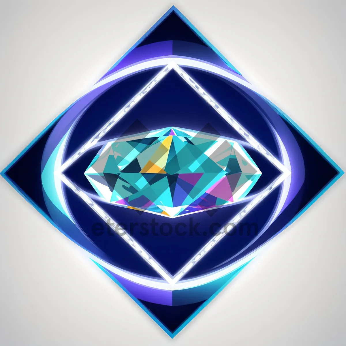 Picture of Gemstone Symbol Icon Design Graphic Button