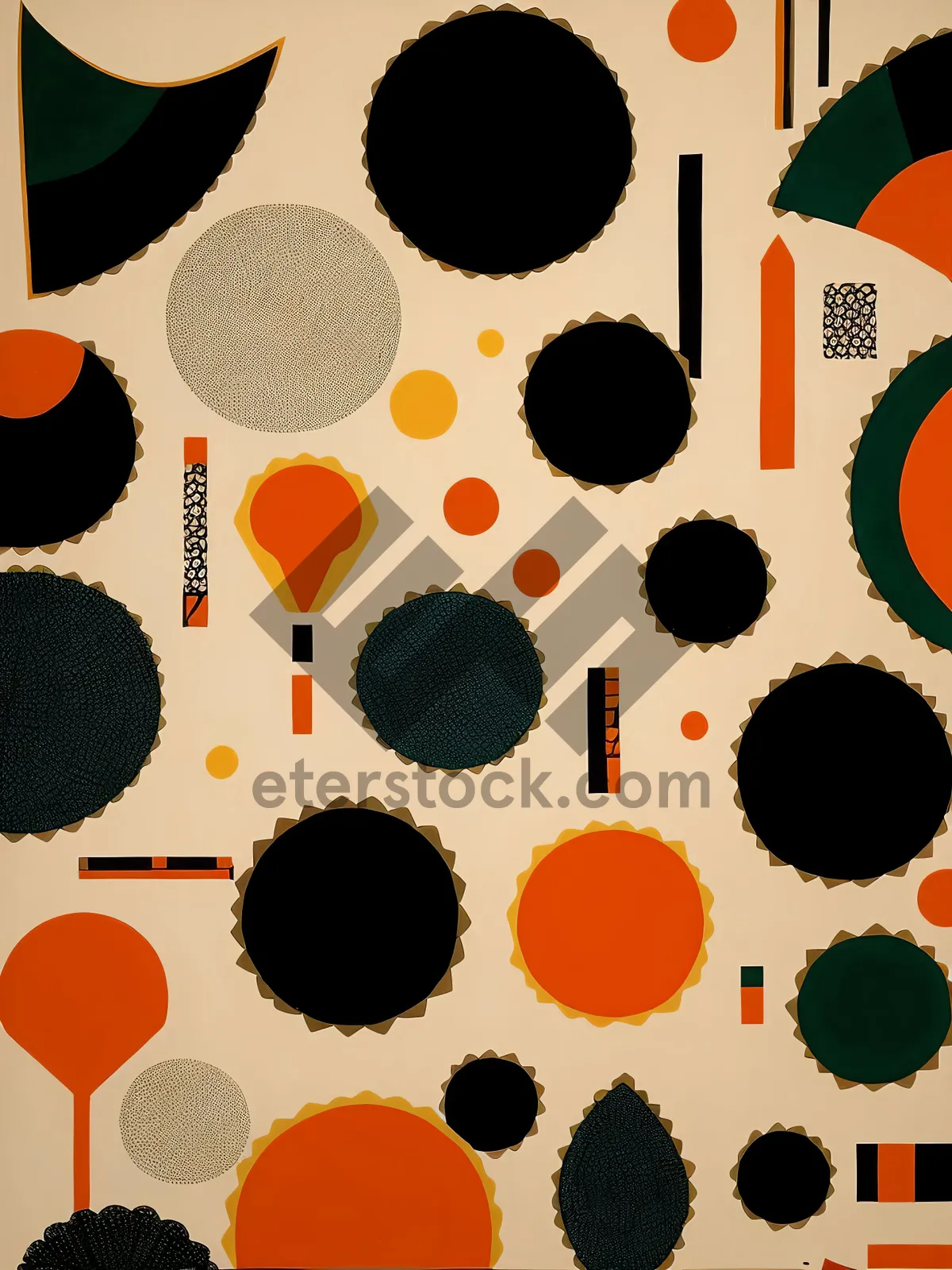 Picture of Modern colorful graphic pattern design wallpaper