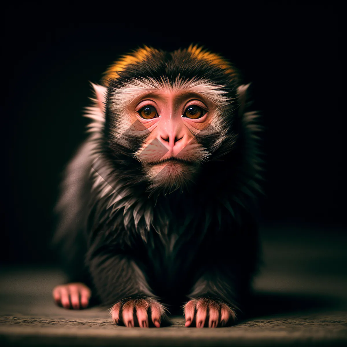 Picture of Wild Primate Portrait: Adorable Ape in the Jungle