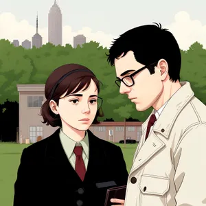 Successful businessman with team in corporate office portrait