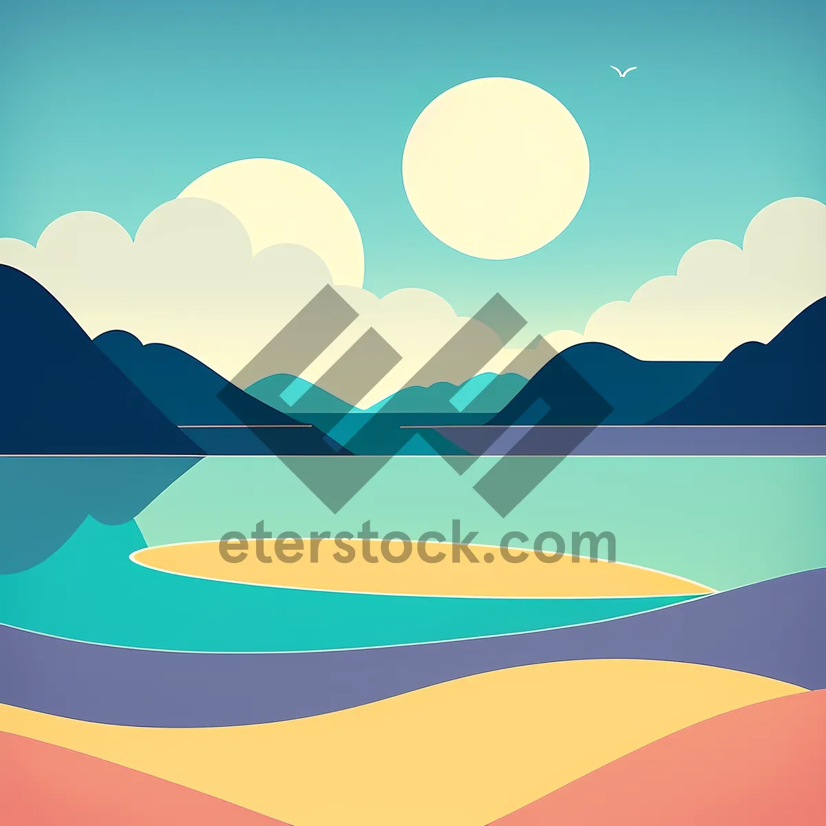 Picture of Country Waves: Artistic Symbolic Graphic Design