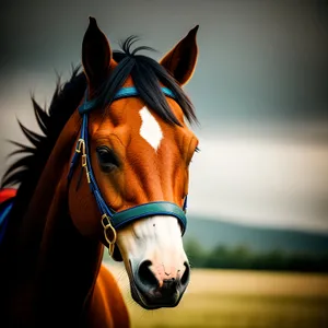 Stunning Thoroughbred Stallion in Brown Bridle