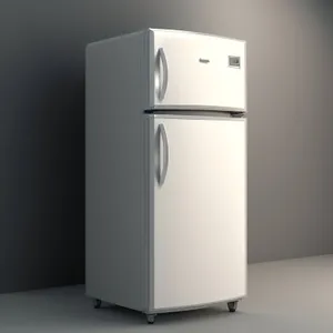 White Goods Refrigerator: Modern Home Appliance with Advanced Cooling System.