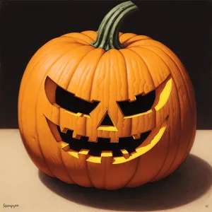 Spooky Jack-O'-Lantern Candle for Autumn Celebration