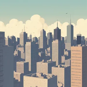 Urban Skyline Puzzle: Architectural Silhouette in the City