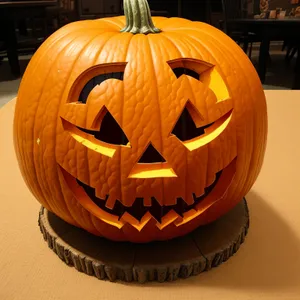 A Spooky Jack-o'-Lantern Lantern Illuminates the Night