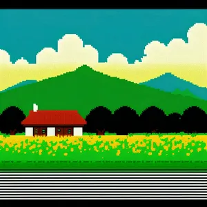 Vibrant Summer Horizon Over Rural Meadow