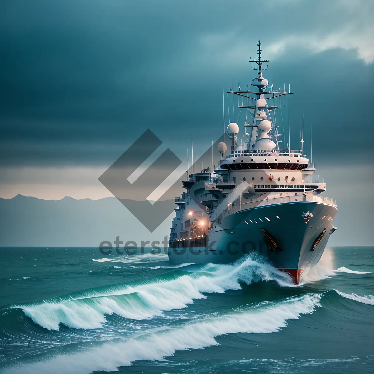 Picture of Seaside Serenity: Tranquil yacht sailing on open seas