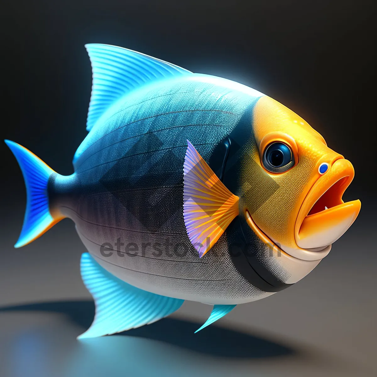 Picture of Coral Reef Goldfish in Underwater Aquarium