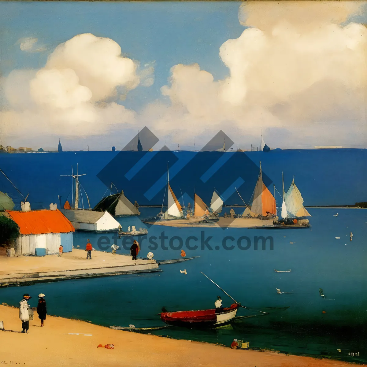 Picture of Serenity at Sunset: Beach bliss, azure ocean, and picturesque skyline.