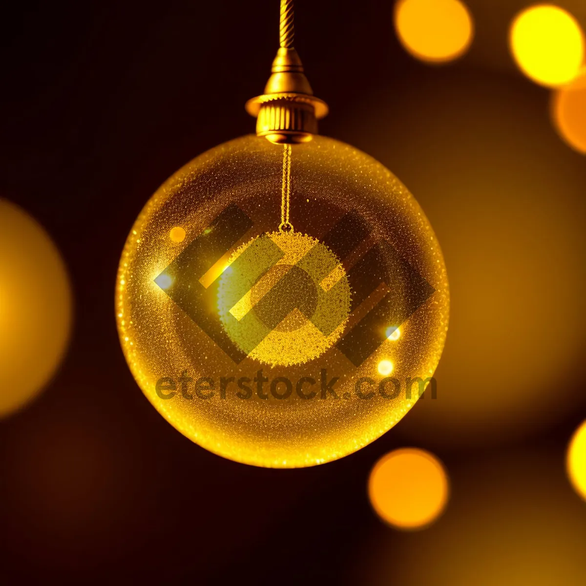 Picture of Golden Winter Wonderland Bauble Sparkling with Festive Glow