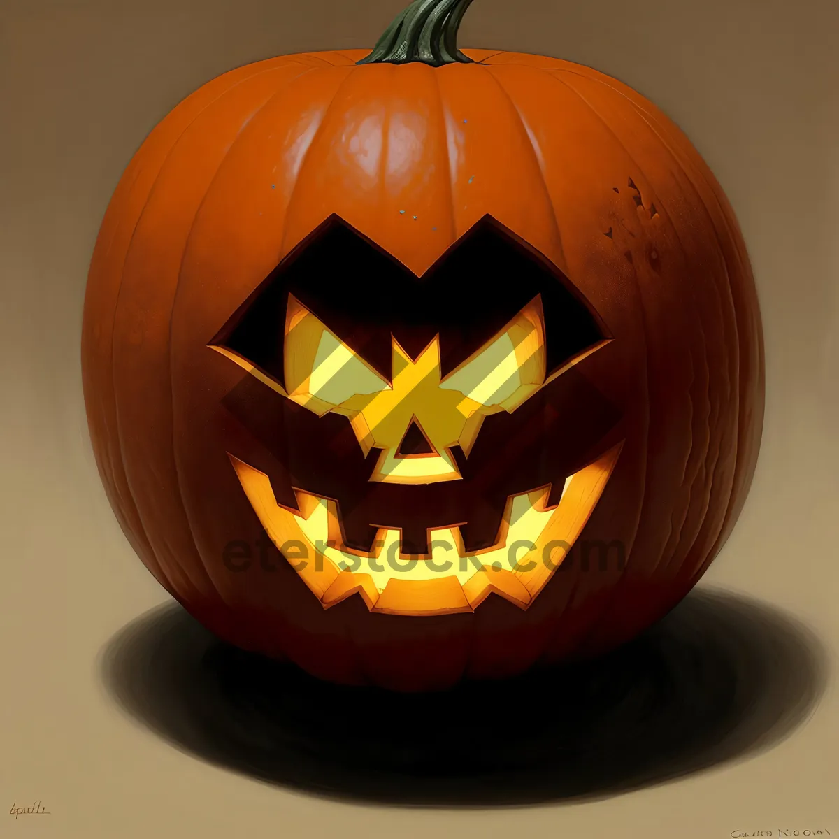 Picture of Dazzling Jack-o'-Lantern Candle for Autumn Festivities