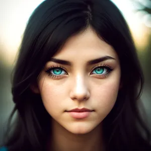 Stunning brunette model with captivating eyes and flawless skin.