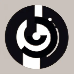Black 3D Circle Symbol Icon Design