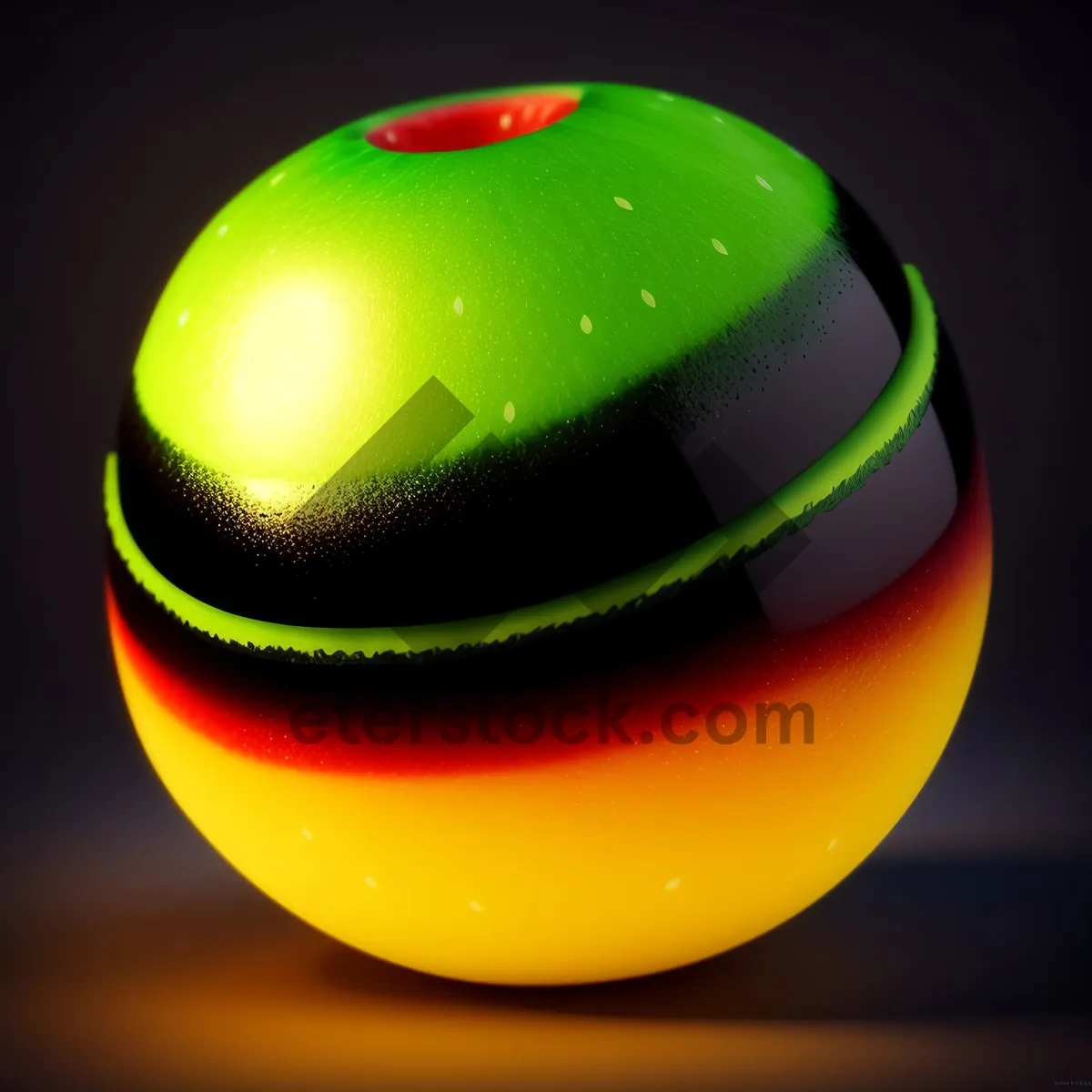 Picture of Colorful Jelly Ball Planet in Yellow