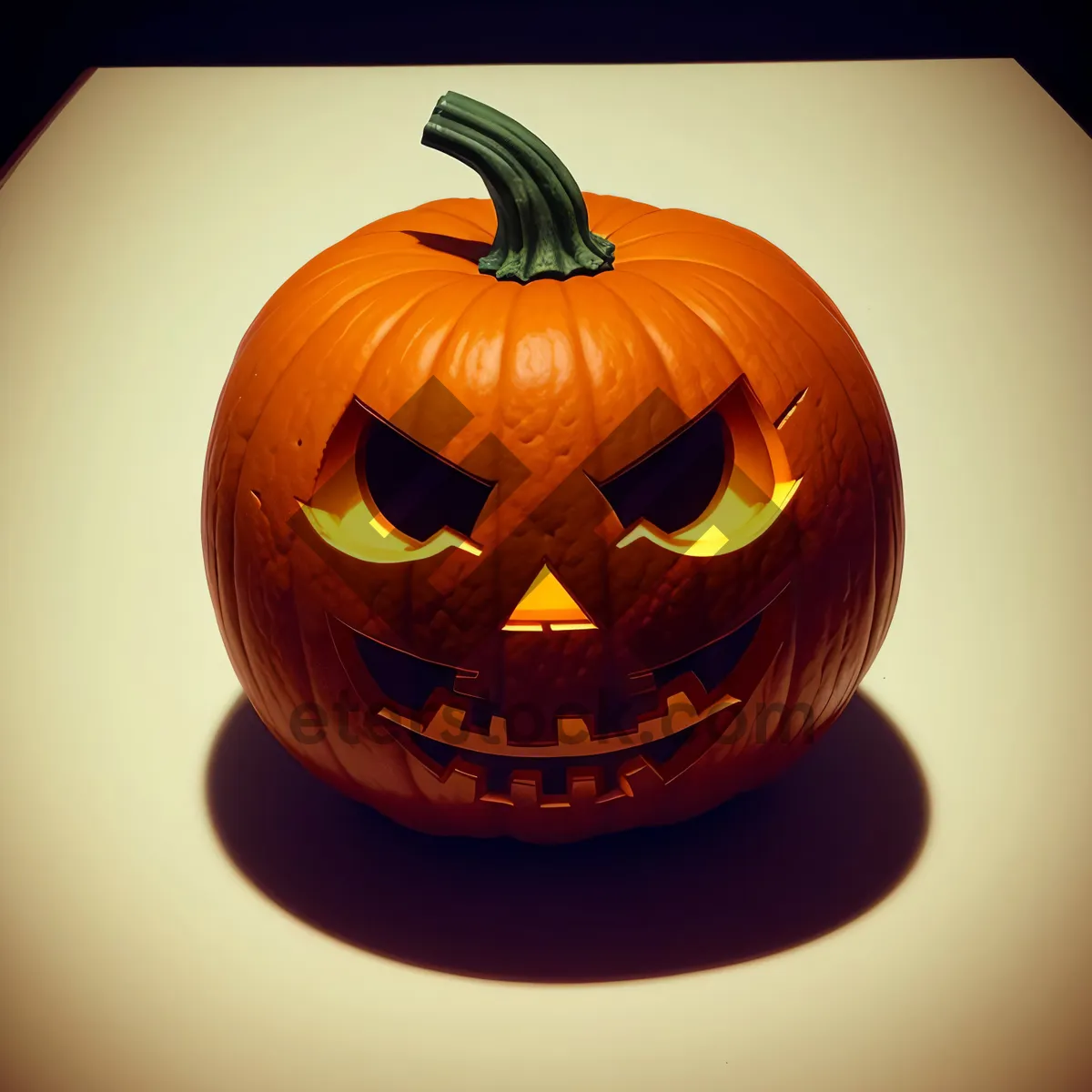 Picture of Autumn Glow: Spooky Jack-o'-Lantern Illuminating the Night.