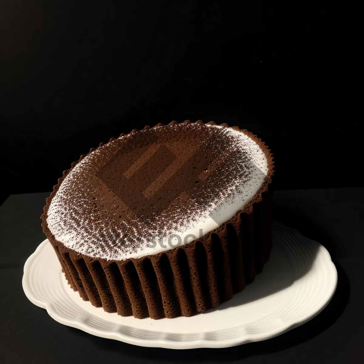 Picture of Delicious morning cappuccino with chocolate truffle swirl
