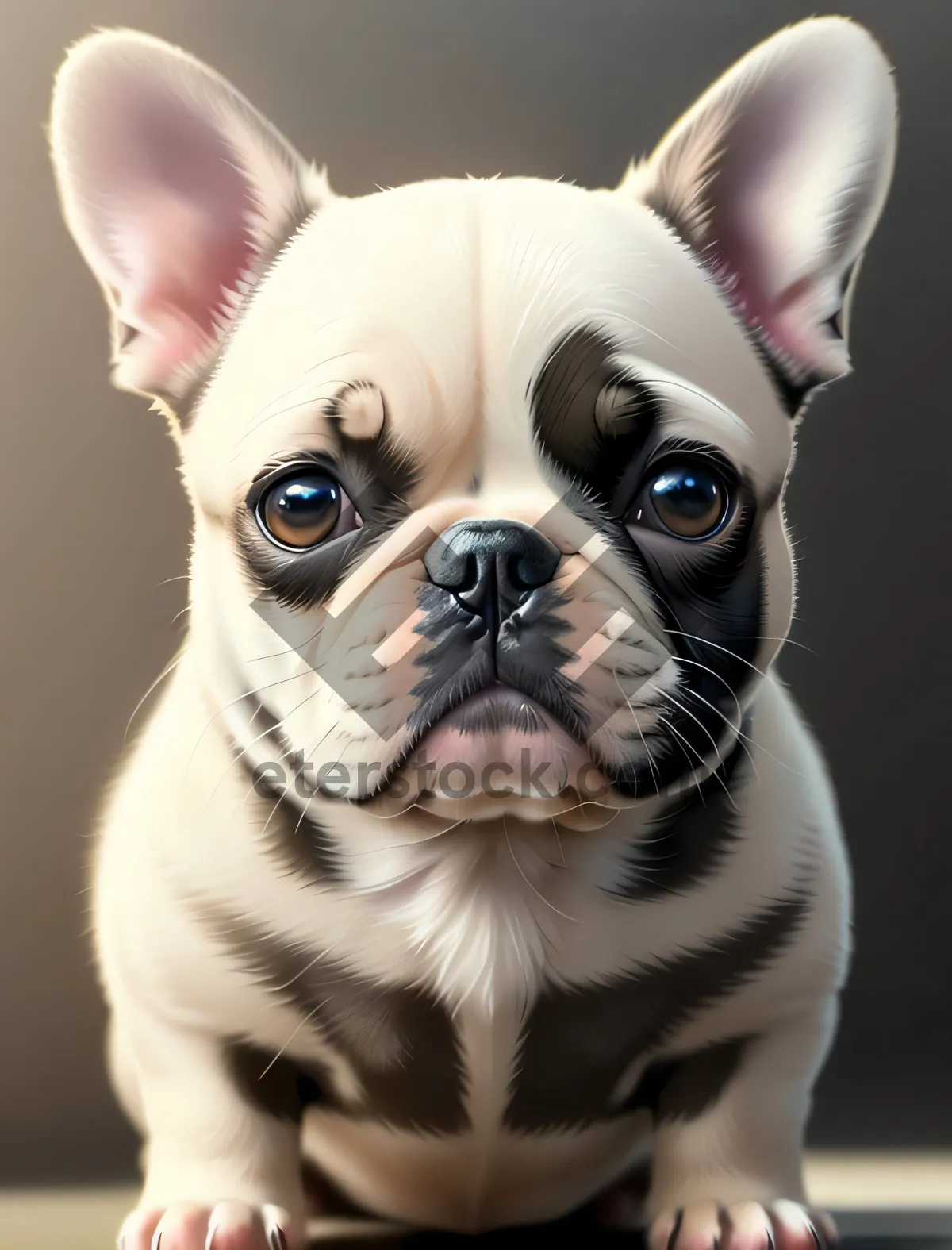 Picture of Adorable Wrinkled Bulldog Puppy