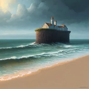 Shipwrecked on the Sandy Coast: A Serene Reminder of the Sea's Power