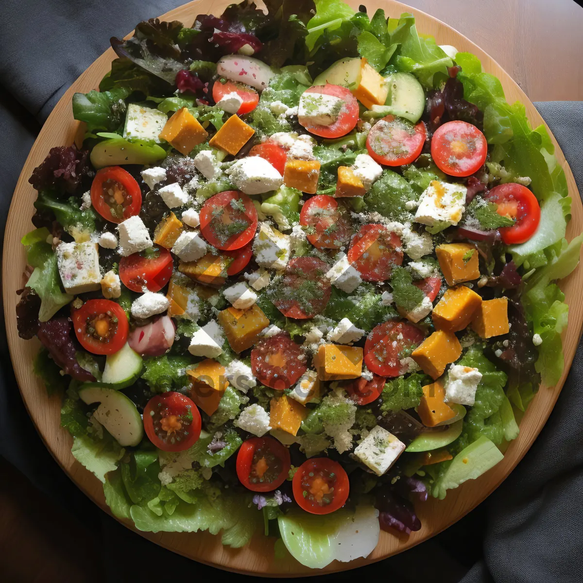 Picture of Healthy Gourmet Vegetable Salad with Black Beans and Tomatoes