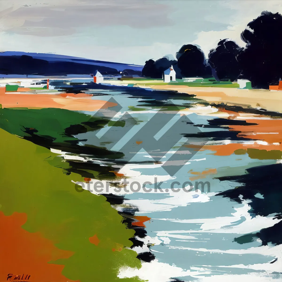 Picture of Serene Beachscape Reflection