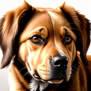 Adorable Golden Retriever Puppy with a Brown Nose