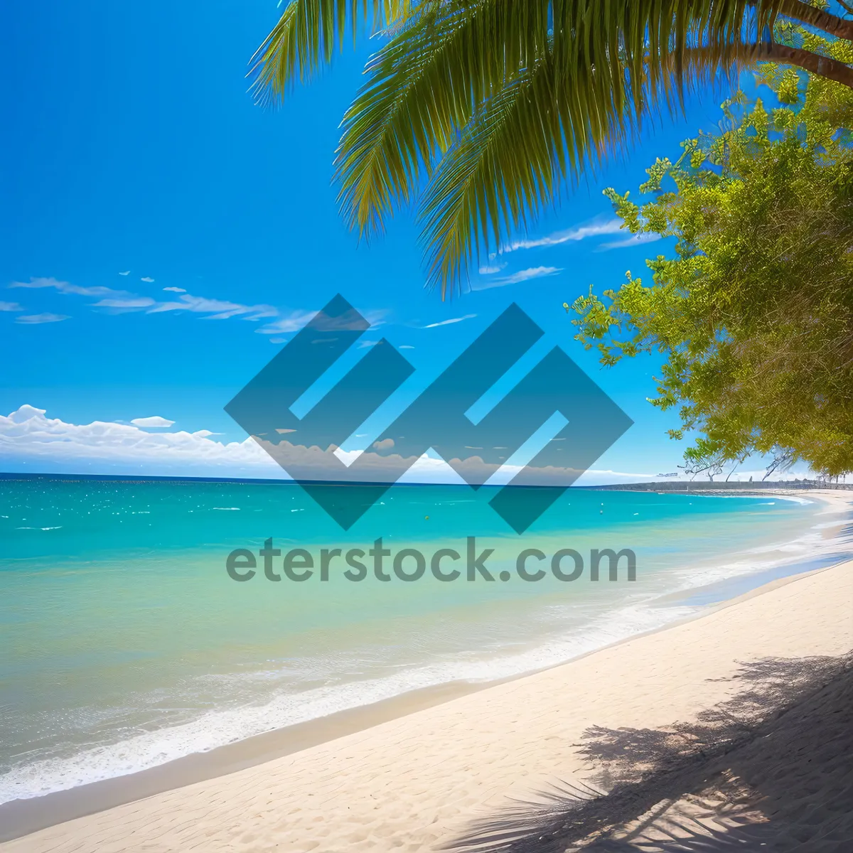 Picture of Tranquil Tropical Paradise by the Turquoise Sea