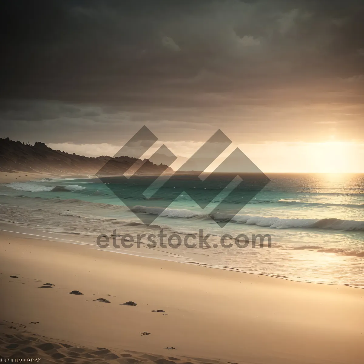 Picture of Turquoise Beach Paradise: Tranquil Waves on Sunny Shores