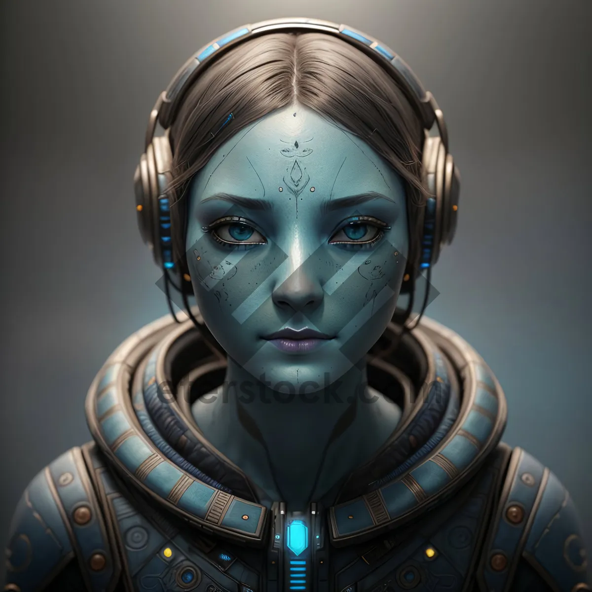 Picture of Astroautomaton Portrait: Head Sculpture of Human Astronaut