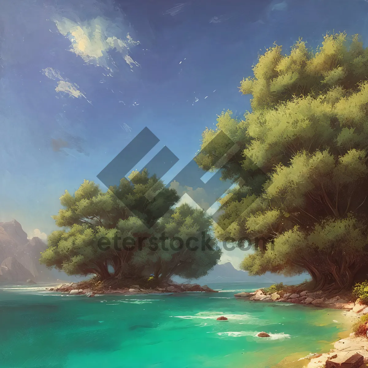 Picture of Tropical Paradise: Beach, Ocean, Palm, Sun, Relax