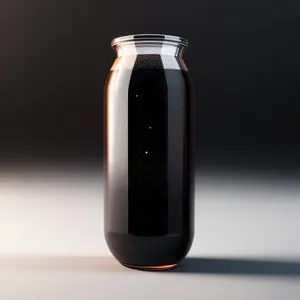 Transparent Glass Bottle with Label for Liquid Drink