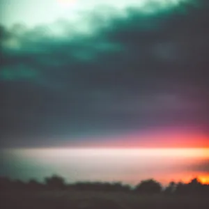 Golden Sunset Over Clear Summer Skies