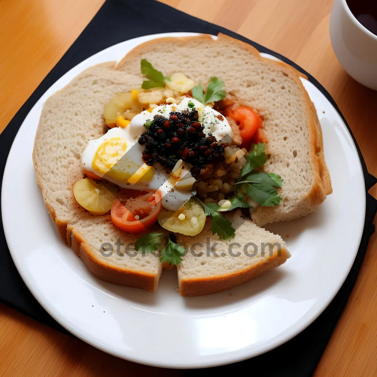 Picture of Healthy Gourmet Salad with Grilled Salmon and Fresh Vegetables