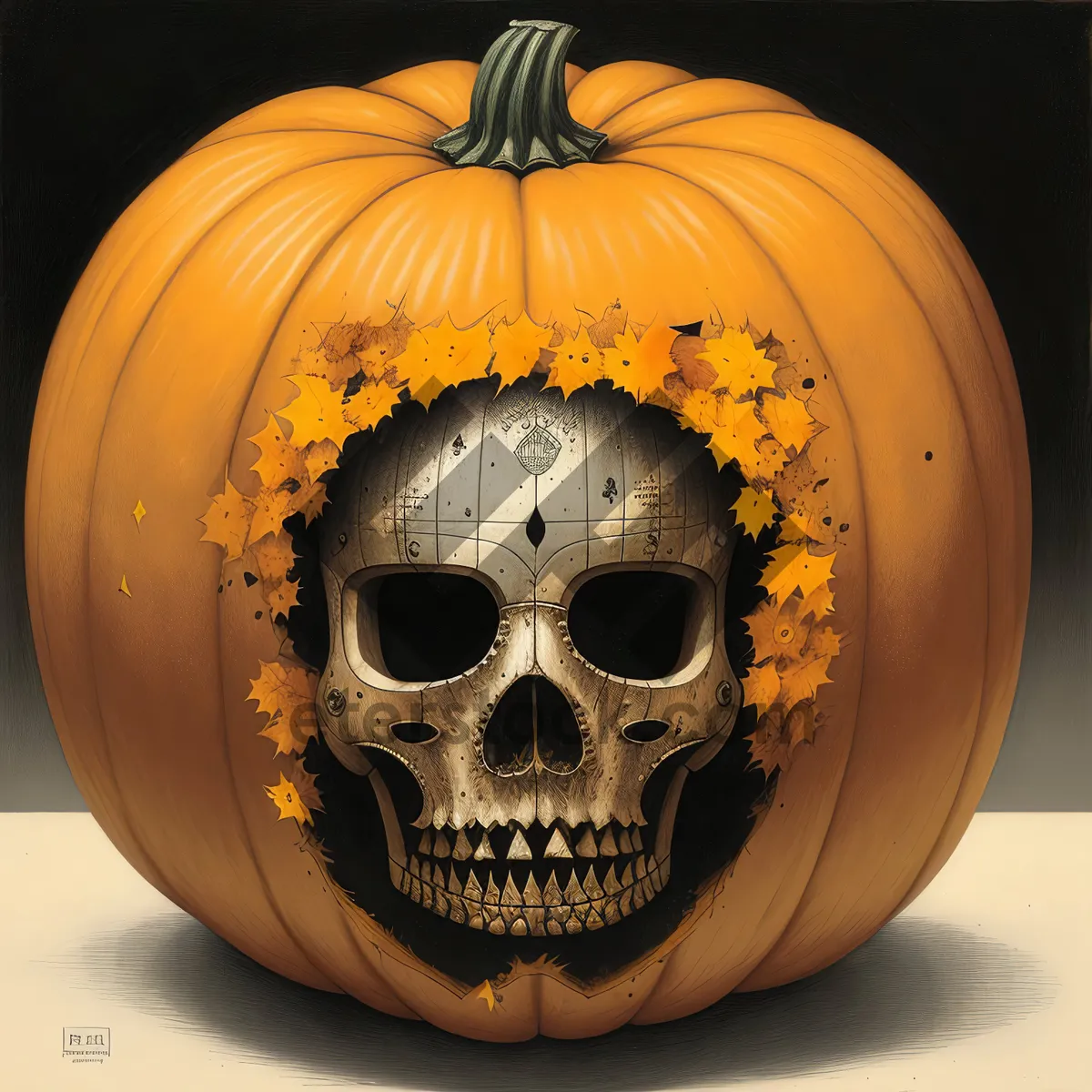 Picture of Spooky Fall Jack-o'-Lantern Candle Decoration