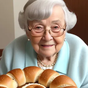 Delicious Grandma's Bun in Bakery