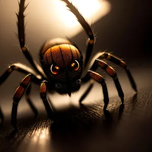 Black Widow Spider Close-Up: Arachnid Wildlife Web