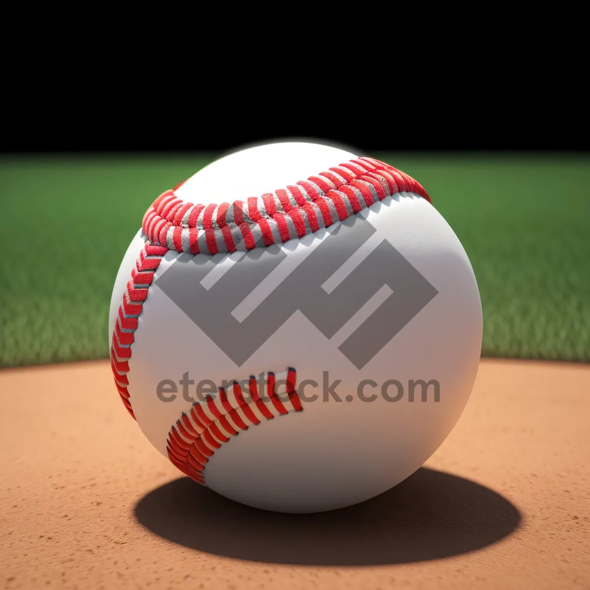 Picture of Baseball leather glove on grass: Play ball!