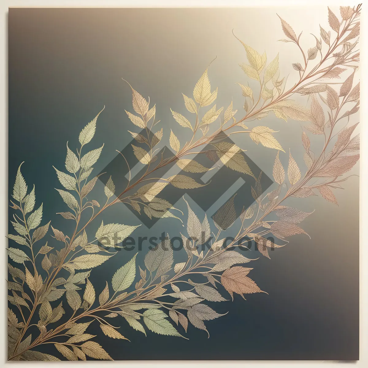 Picture of Bamboo Silhouette: Nature-inspired Grunge Floral Pattern