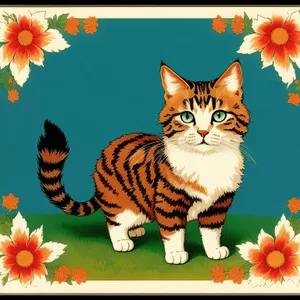 Playful Kitty Cartoon Clip Art