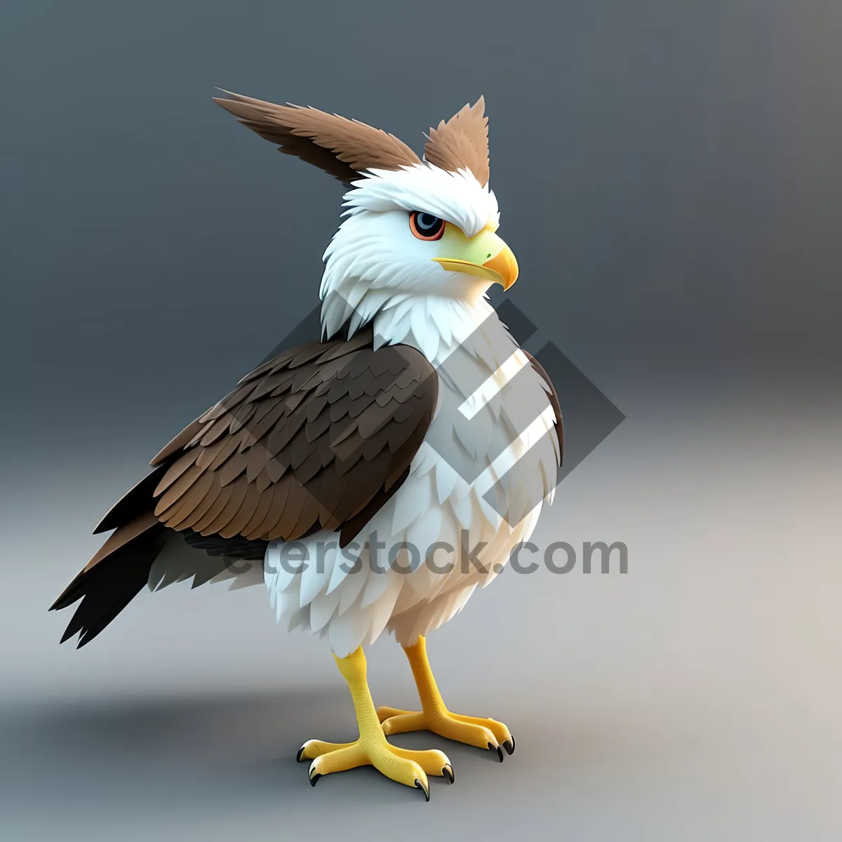 Picture of Bald Eagle Soaring with Sharp Gaze