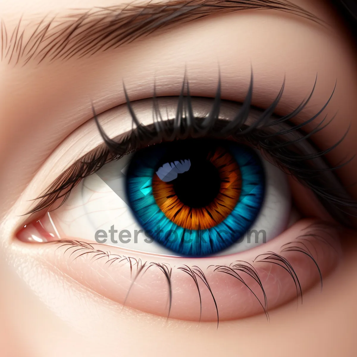 Picture of Captivating Eyes: Close-up Look at Luminous Eyebrow and Iris